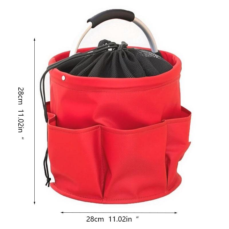 Nova Cesta Dobrável de Armazenamento de Grande Capacidade 17L para Lavagem de Carros, Sacola de Piquenique, Jardim, Praia com Alça Externa, Bolsa Organizadora de Limpeza