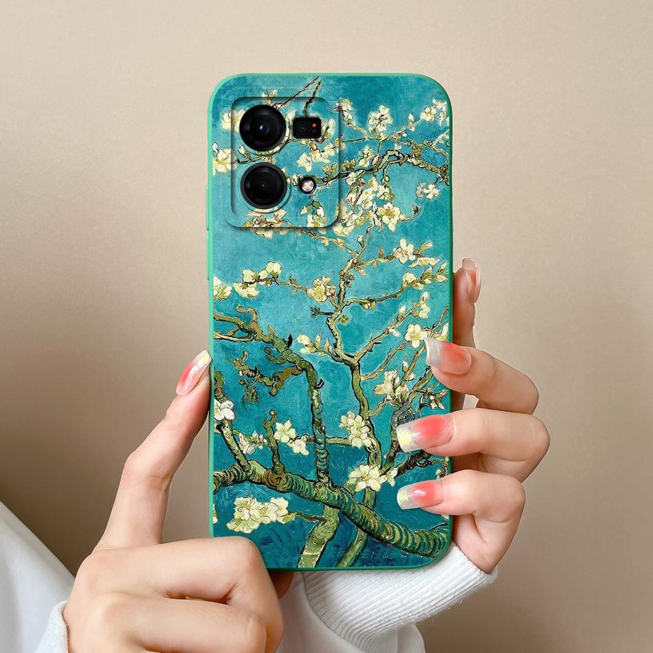 

Для чехла телефона Oppo Reno 7 Pro Новый дизайн Мягкая жидкая силиконовая задняя крышка Для Oppo Reno7 4G 5G Защита камеры Противоударный чехол Oppo Reno 7 (4G)