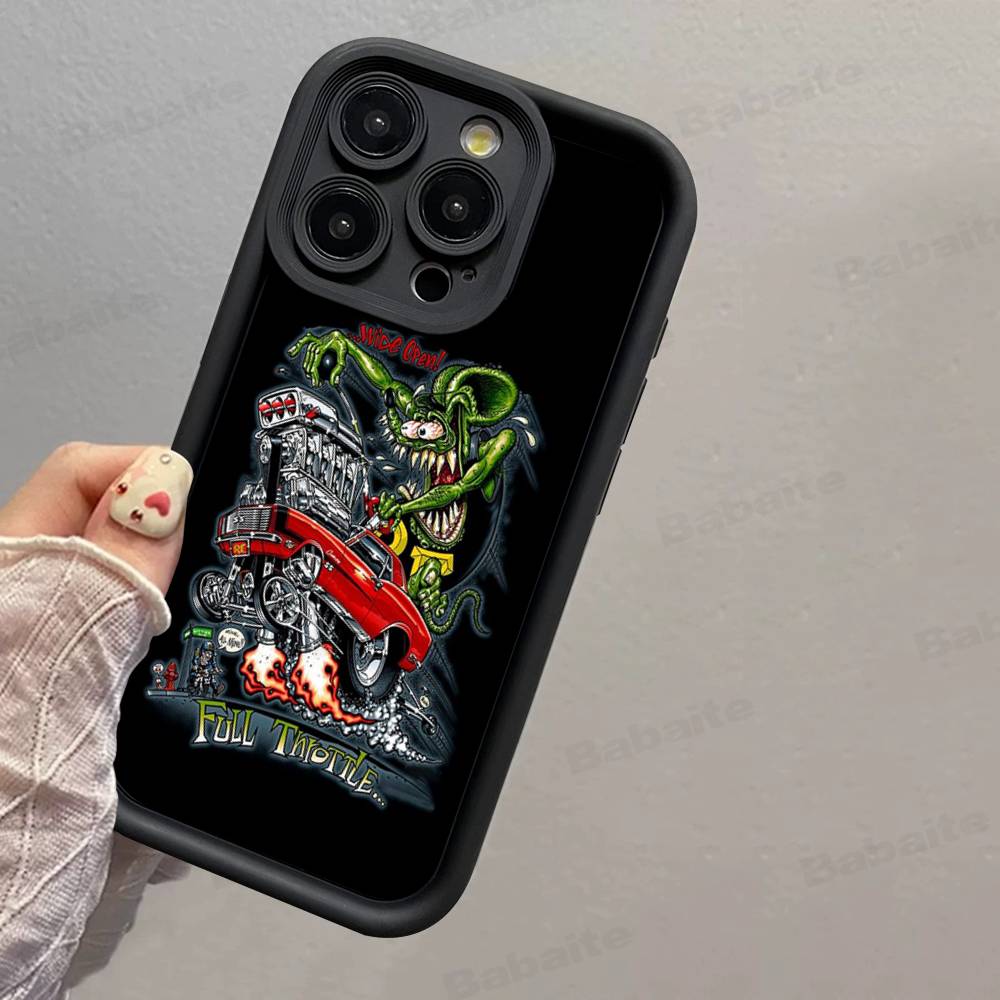 Funny Rat Fink Silicone Phone Case For IPhone 17 Pro Max 16 15 14 13 12 11 Plus 17 Air