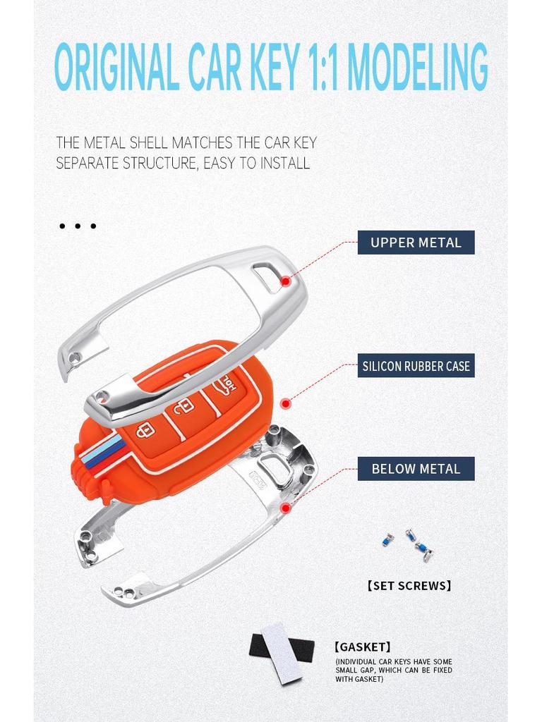 Compatible Key Case for Beijing Hyundai: Mistra, Elantra, ix35, Festa, ix25, Verna, Sonata, Santa Fe.