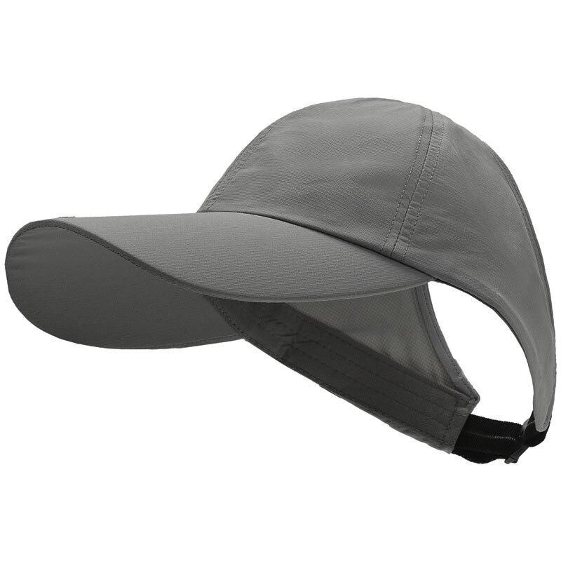 Summer  Ponytail Quick-drying Sunscreen Hat Fisherman Hat Women Shade Cap Uv Protection Soft Top Hat