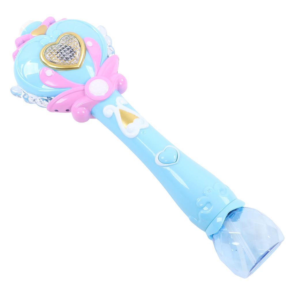 Kids Bubble Blower Wand Automatic Electric Light Up Bubble Blower Wand with Music for Children Blue