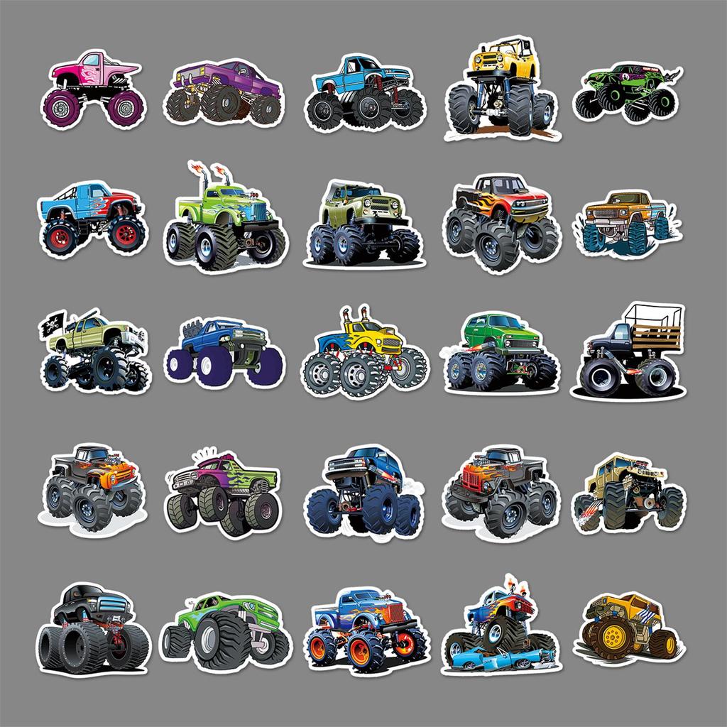 50pcs Bigfoot Car Graffiti Stickers - Cool Kid's DIY Waterproof Decals for Water Bottles, Phones, and Luggage