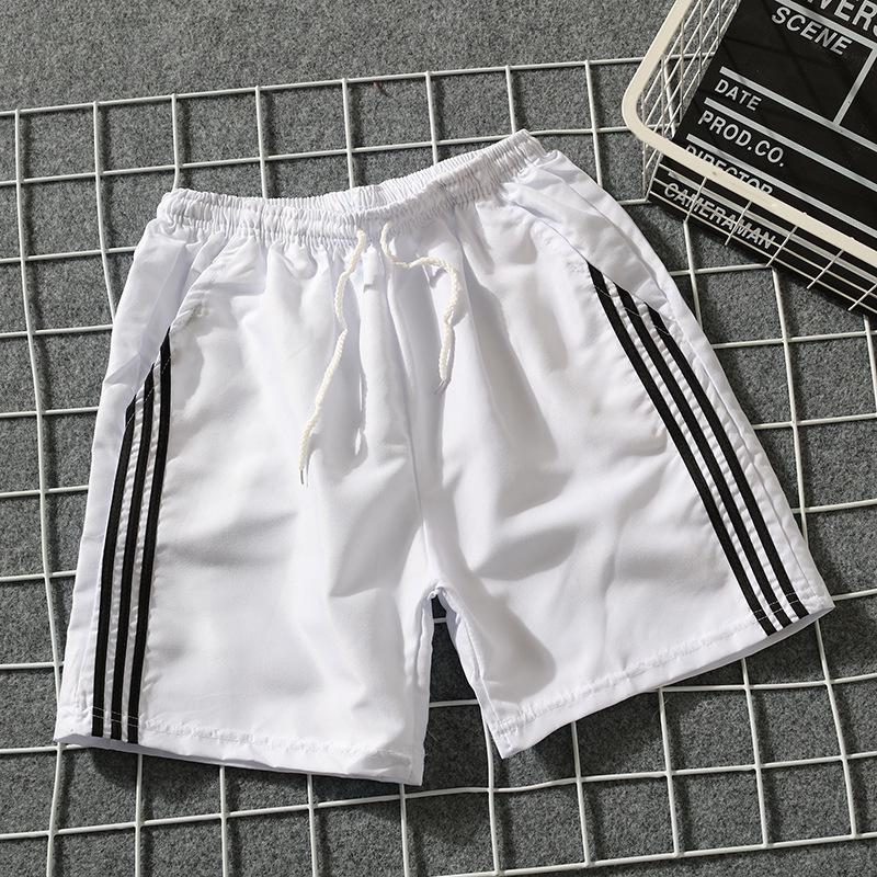 

Подростковые мужские летние свободные повседневные шорты средней длины в корейском стиле для спорта M белый
