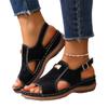 Women's Fashion Casual Plus-Size Buttoned Peep-Toe Sandals