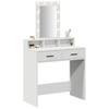 White Makeup Table with Drawers 79 x 41 x 140 cm Engineered Wood