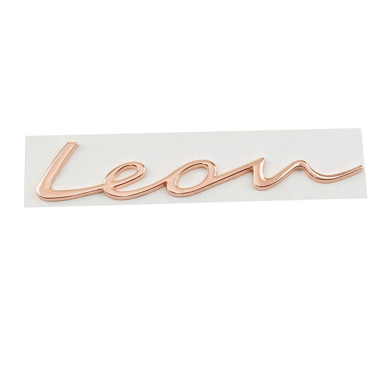 Car 3D Metal Trunk Words Letters Logo Decals Emblem Badge Sticker For Seat Leon MK1 MK2 MK3 MK4 MK5 MK6 FR Styling Accessories