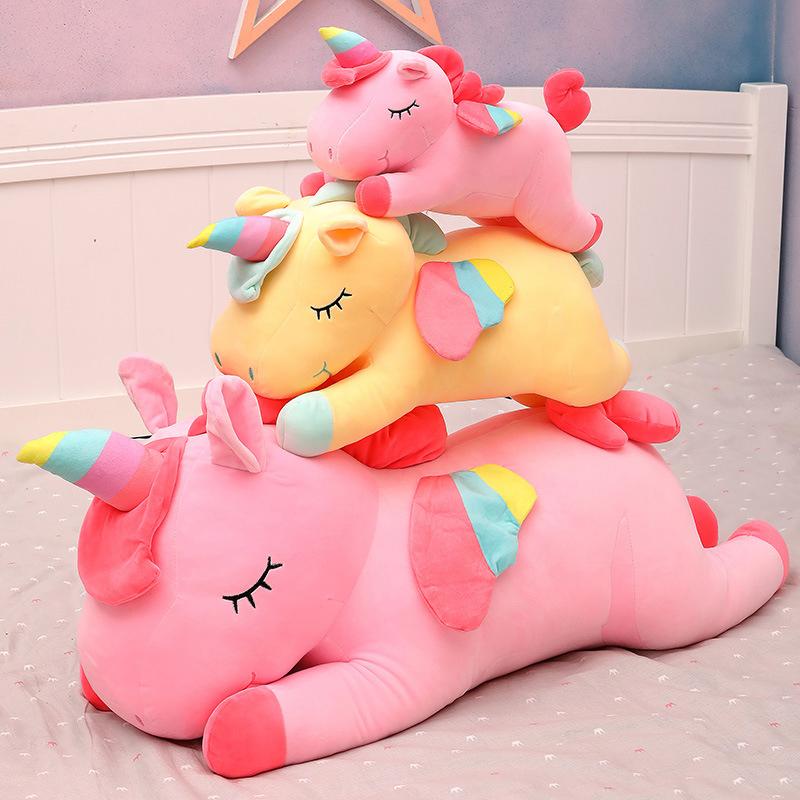 Kawaii Einhorn Plüsch Spielzeug Weiche Angefüllte Einhorn Weiche Puppen Tier Pferd Spielzeug Für Kinder Mädchen Kissen Geburtstag Geschenke