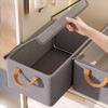 Fabric Material Storage Box Covered Design Clothing Organizer Storage Basket Home Use
