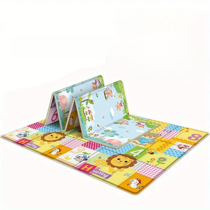 Huaying Foldable Thickened Infant Crawling Mat - Children's Foam Floor Mat with Edging