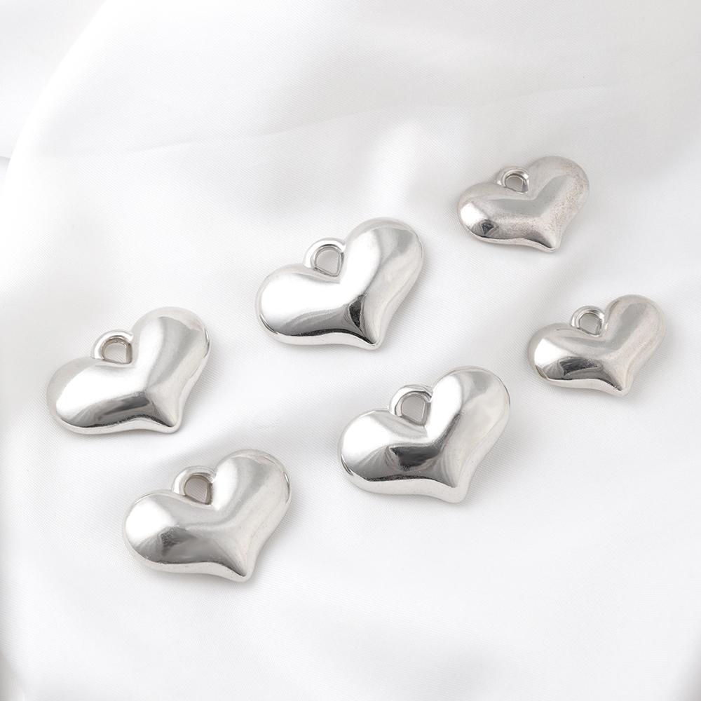 20pcs Heart Cute CCB Loose Beads For Necklace Pendant Heart Star Charms For Jewelry Making Supplies DIY Necklace Spacer Beads
