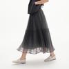 broadcast Women's French Style Mesh Midi Skirt