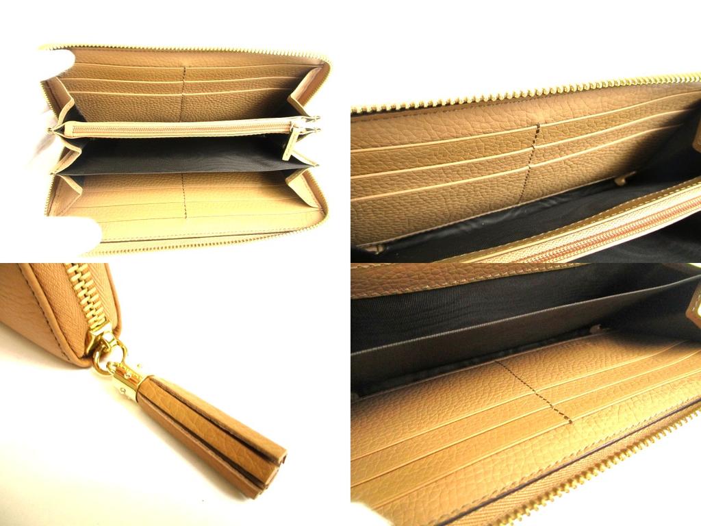 Authentisches GUCCI Interlocking G Schwarzes Leder Rundum-Reißverschluss Langbörse #a846 Aufgearbeitet