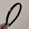 Gold Label Narrow Retro High-Forehead Headband: Simple Texture & Light Luxury Women's Hair Accessory