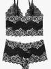 Sexy Lingerie Set Women Transparent Lace Bras Panties Open Crotch Exotic Erotic Underwear Porno Costume