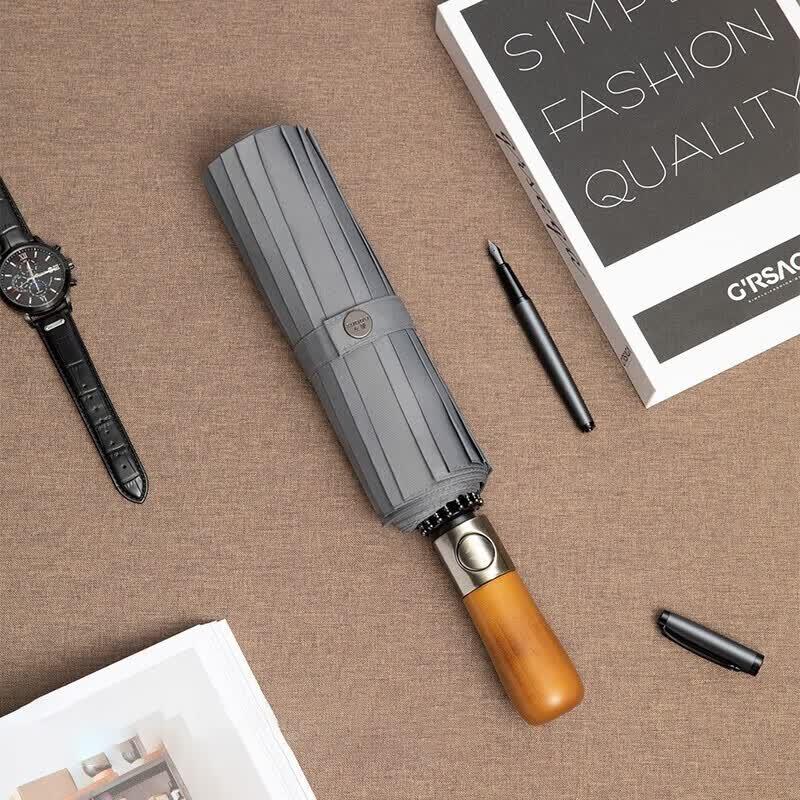 ZUODU Automatic 16-Rib Windproof Folding Umbrella