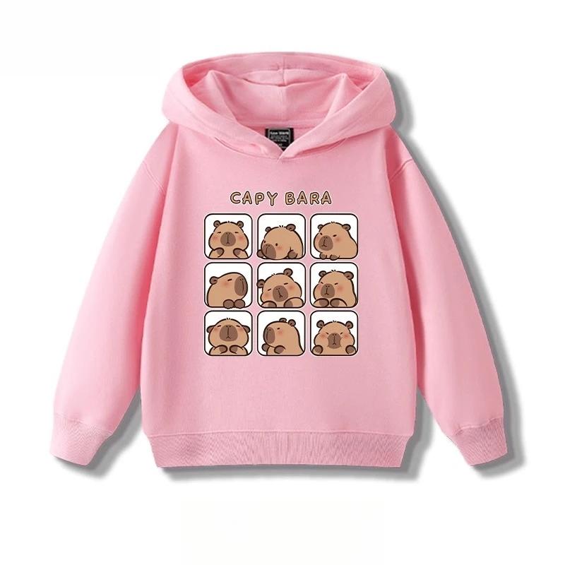 Cute Anime Boy Girl Hoodies Outdoor Street Sports Casual Long-sleeve Children Autumn Sweatshirts Kids Clothing Top