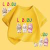 Labubu Roztomilé Kreslené 3D Potisk Dětské Tričko Kawaii Dětské Tričko Chlapci Dívky Tričko Legrační Oblečení Top