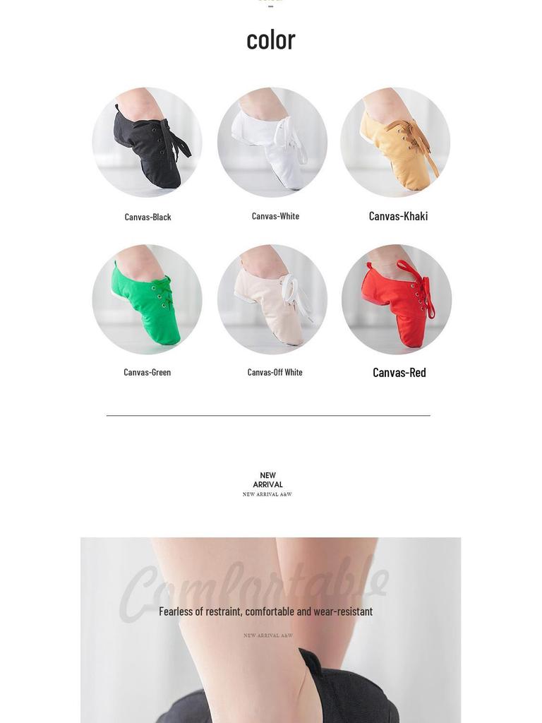Unisex Canvas Jazz & Ballet Dance Shoes for Kids and Adults
