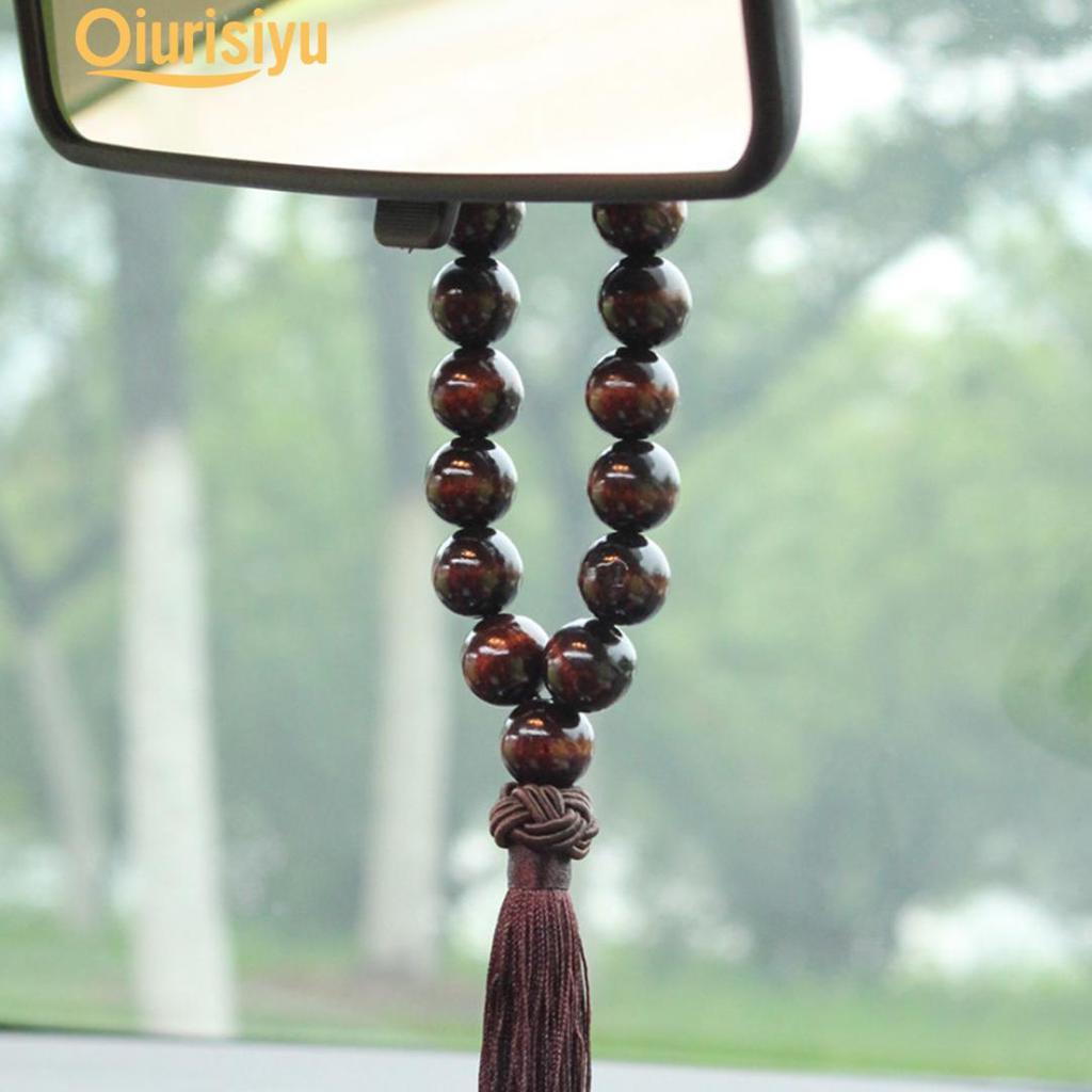 Holz-Buddha-Perlen-Auto-Rückspiegel-Anhänger