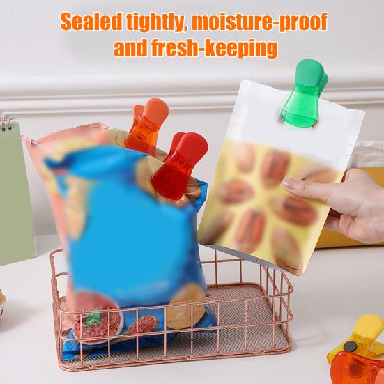 Набор кухонных магнитных зажимов для холодильника сверхпрочные широкие зажимы для пакетов держатель для заметок зажим для документов для хранения чипсов закусок счетов 6pcs 719₽