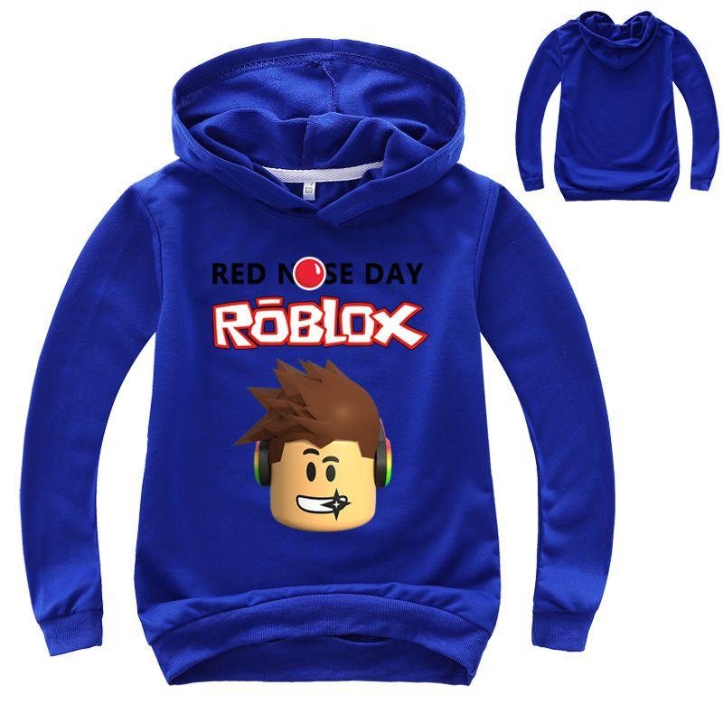 Nose Roblox Red Childrens Cartoon Print Hoodie Sweater Long Sleeve Tops