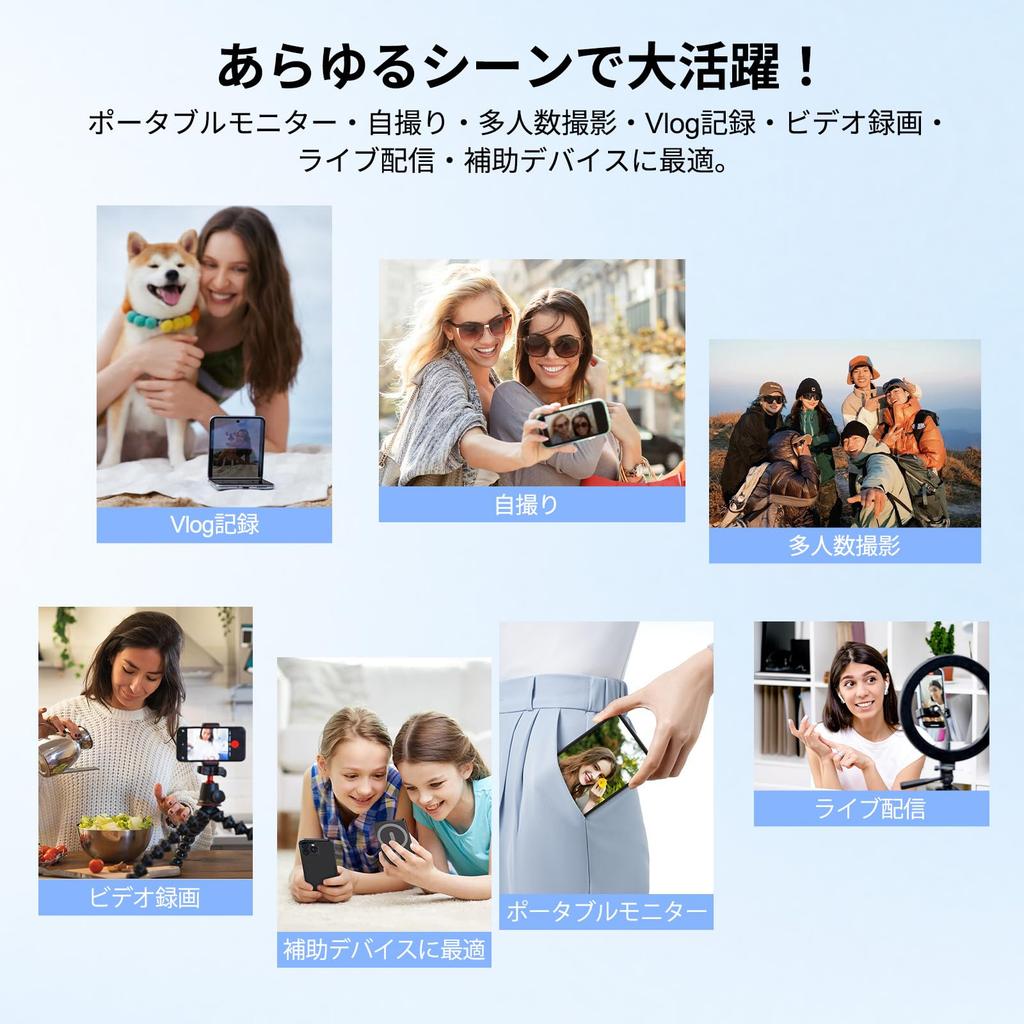 MAGEX iPhone 17 Selfie Monitor 1080P Smartphone Monitor with MagSafe Wireless Connection and Screen Ideal for Video Live and TikTok Filming 5-inch