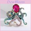 Alloy Octopus Brooch Pin With Water Drip Craft For Women Fashion Accessories