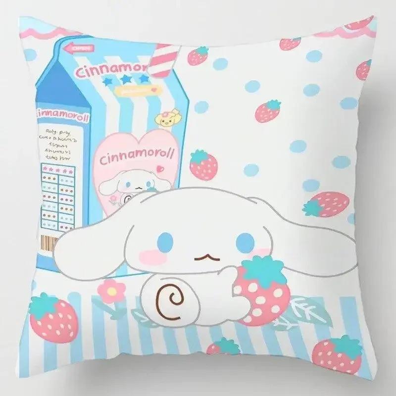 Japanese Style Cartoon Lumbar Pillow Cover Kawaii Sofa Cushion Home Decor