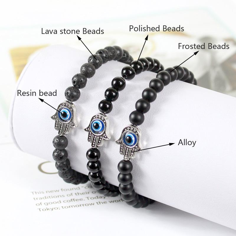 EVILEYE Blue Eye Beaded Bracelet: Stylish Unisex Fashion Jewelry Wristband