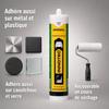 Mastic adhésif blanc, Mastic colle multi usage, Mastic d'étanchéité blanc, 290 ml incl. Spitze
