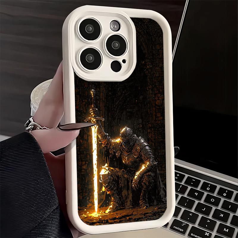 

Phone Case for iPhone 17 Air 16E 15 16 Pro Max D-Dark S-Souls Game Cover 14 Plus 13 12 Mini Soft Shell Silicone Fundas iPhone 15