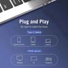 4K 60HZ Type C To HDMI Cable Type C Connector Mobile Phones Laptop Tablet HDMI For Display TV Switch Player Phone Accessories