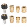 8pcs Pressure Washer Adapter Set Quick Coupler Fittings Metal Quick Connector for Car Washer