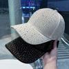 Korean Version of Hot Diamond Baseball Cap Women's Trend Versatile Face Small New Fashion Full Diamond Sunshade Cap Deep Top Hard Top