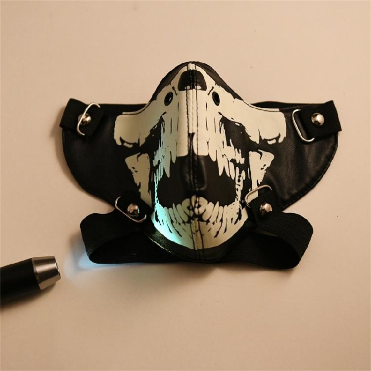 Halloween Maske Motorrad Biker Halbgesichtsmaske Staubschutz Sportmaske Maskenball Maske Nachtlicht Skelettmaske Geschenk