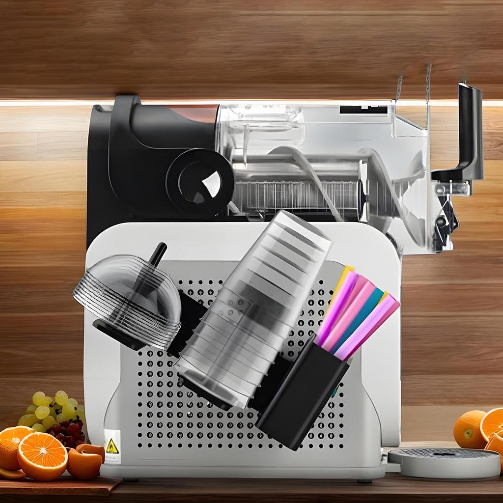 Cup Organizer for Ninja Slushie Machine FS301 FS300 3in1 Side Mounted Cup Lid and Straw Storage Rack Smoothie Maker Accessories