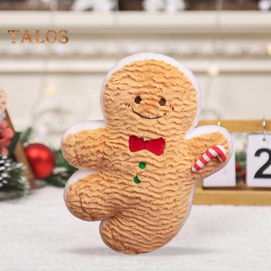 Christmas Gingerbread Man Doll Plush Stuffed Gingerbread Pendant Xmas Tree Decorations Soft Doll Toy for Tree Home Party Decor