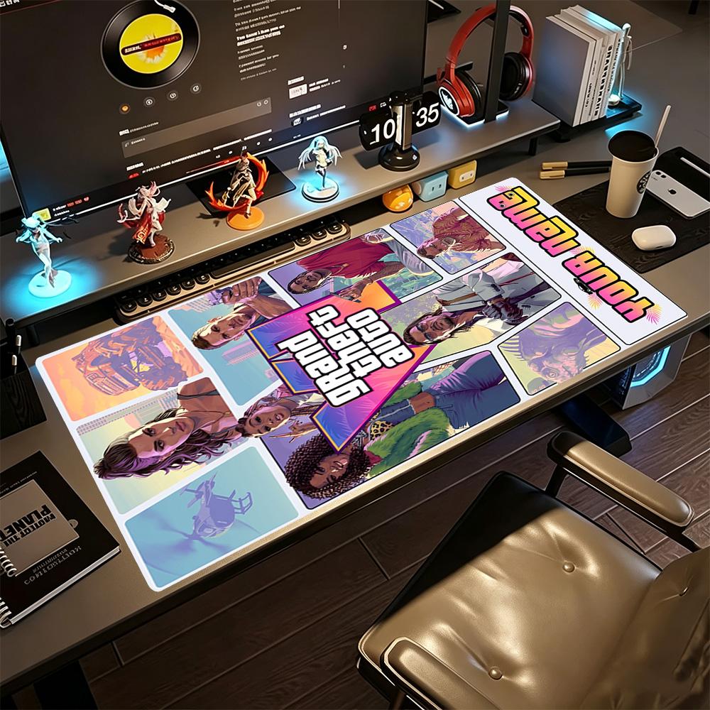 Gta Benutzerdefinierbares Text-Mauspad Schreibtisch-Mauspad Büro-Mauspads Rutschfeste Gummiunterseite Computer-Schreibtisch Büro-Dekorationszubehör