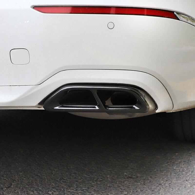 For Honda Accord 18-21 Black Titanium Rear Exhaust Muffler Tip Tail Pipe Trim 2P