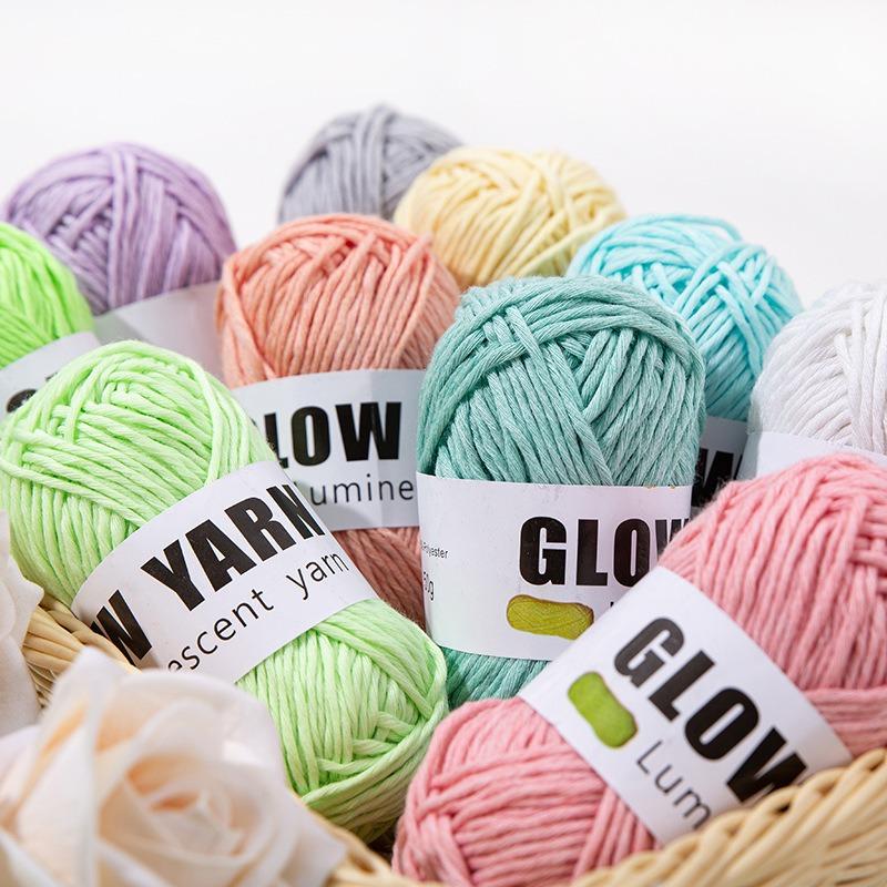 800m Funktionelles Garn Leuchtet im Dunkeln Polyester Leuchtendes Dickes Garn 2mm zum Handstricken Teppich Pullover Mütze Wollgarn