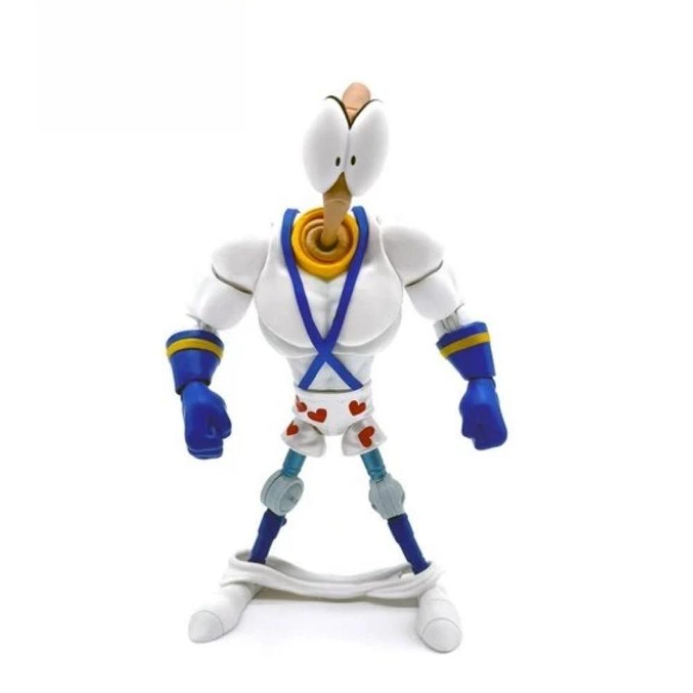 PDNA Earthworm Jim Action Figure Worm Body Psy-Crow Bob The Killer Gold Fish Snot Action Figure Toys 15CM