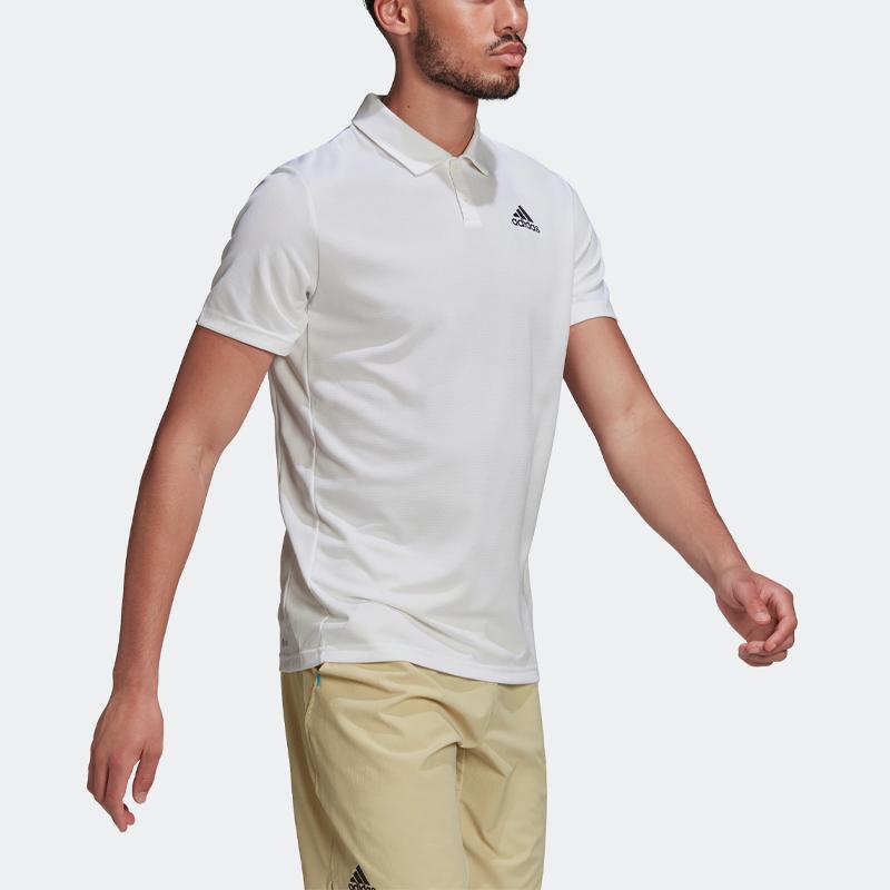 Adidas Casual Breathable Tennis Polo Shirt Men Tops White HC2714