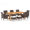 Day and Night - Day and Night Garden Dining Set 9 Pieces Brown