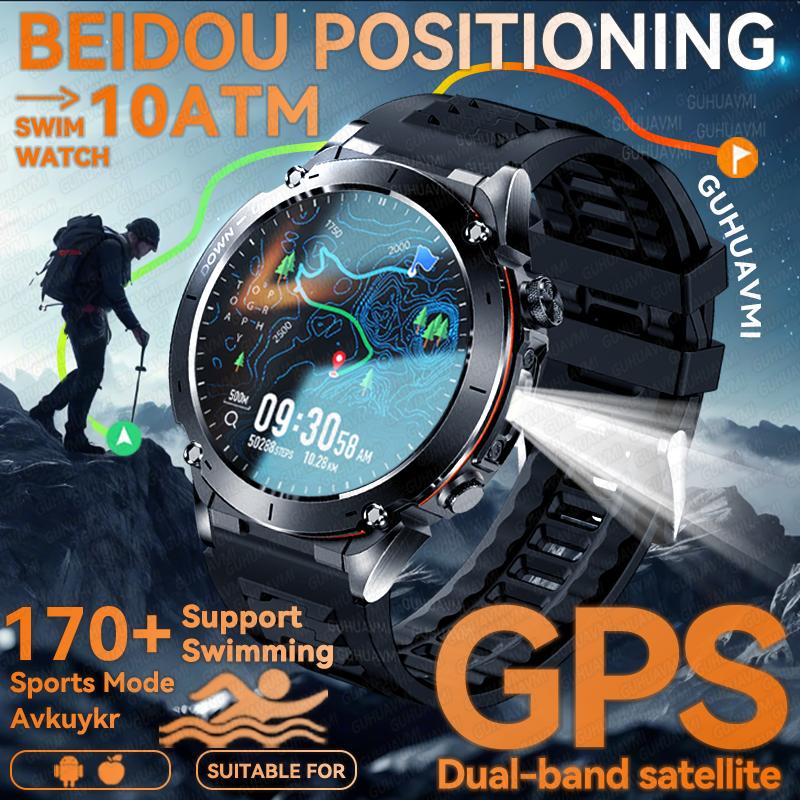 2025 NEW Original Built-in Dual-band GPS Men Smartwatch BT Call Fitness Military 10ATM IP68 Military Sport Smart Bracelet  for Xiaomi