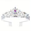 Crystal Crown Tiara With Comb Rhinestone Prom Diadem Headband For Women Bridal Wedding Hair Accessories Jewelry Tiara And Crowns