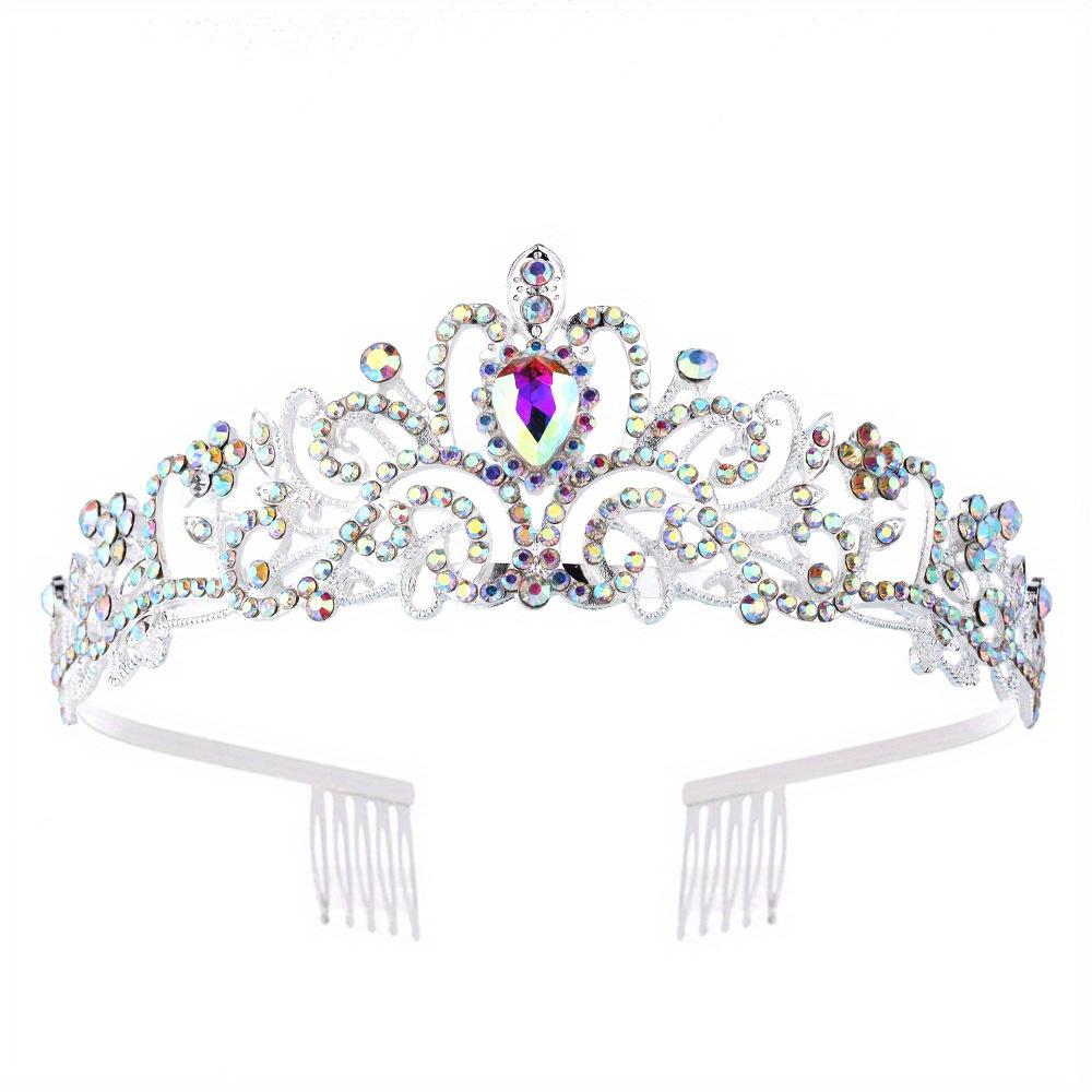 Crystal Crown Tiara With Comb Rhinestone Prom Diadem Headband For Women Bridal Wedding Hair Accessories Jewelry Tiara And Crowns