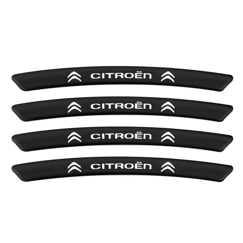 4 Stück Aluminium Custom Auto Radfelgen Aufkleber Decals Dekoration für CITROEN C1 C2 C3 C4 C4L C6 C5 VTS C-ELYSEE Auto Zubehör