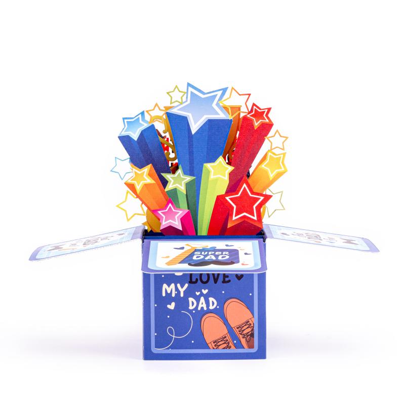 

3D Creative Bouquet Gift Card For Father Day Blessing Card Gift Thank You Greeting Cards