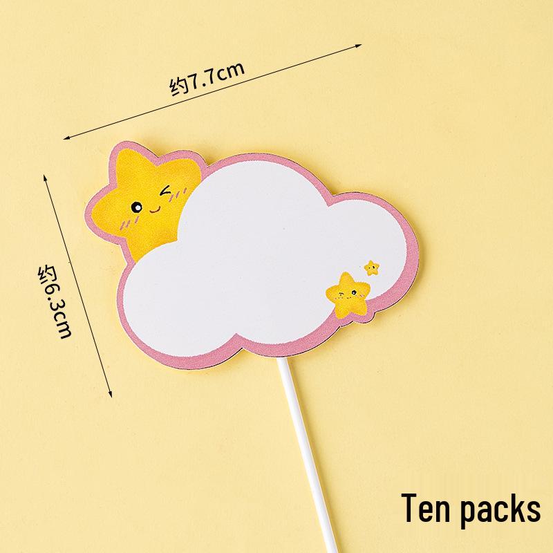 Writable Birthday Cake Decoration Bow with Blessings Card